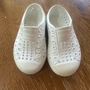 Native Shoes White Water Slip-Ons with Perforated Design
